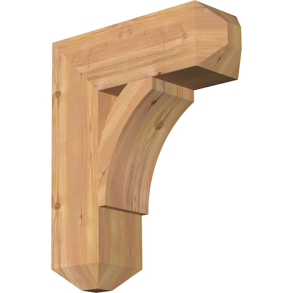 Ekena Millwork Thorton Craftsman Smooth Bracket, Western Red Cedar, 5 1/2"W x 18"D x 22"H BKT06X18X22THR04SWR - main